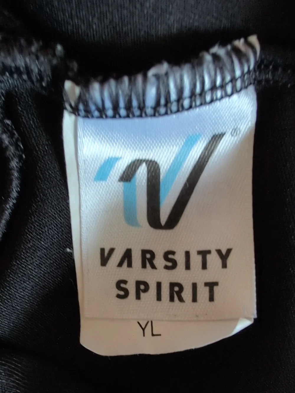 Varsity Spirit Black Mock-Neck Long Sleeve Youth Cropped Top
